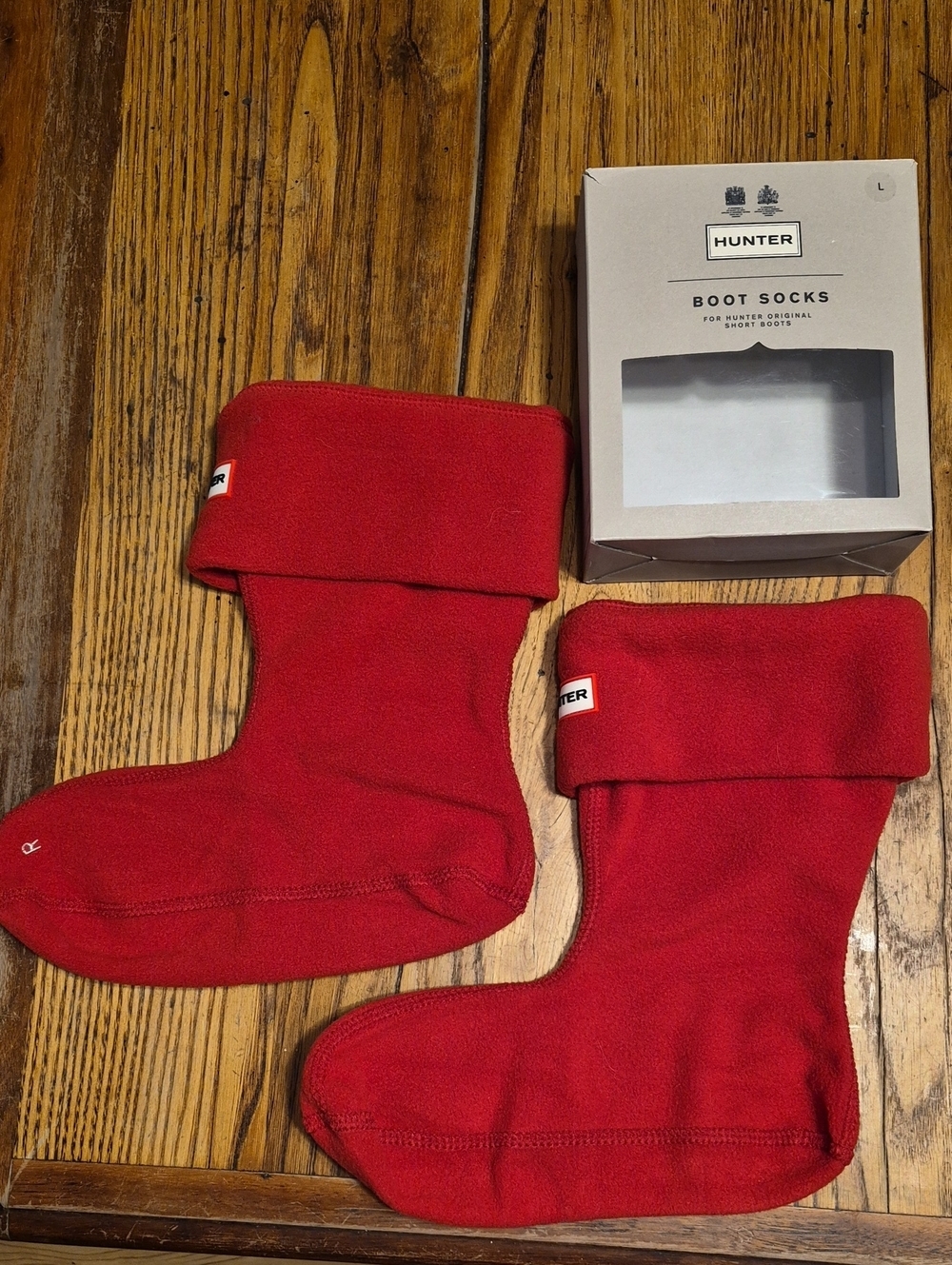 Hunter Red Fleece Boot Socks